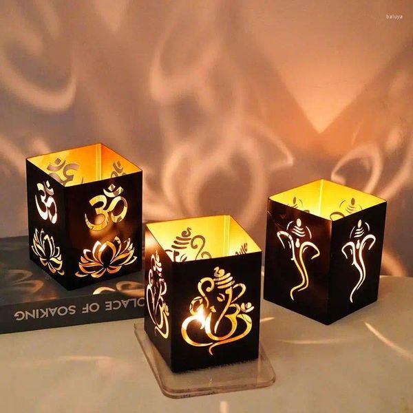 Candlers Lotus Candlestick Halloween Holder Lights Outdoor Patte Match Holding Ornaments Party Decor Accessoires