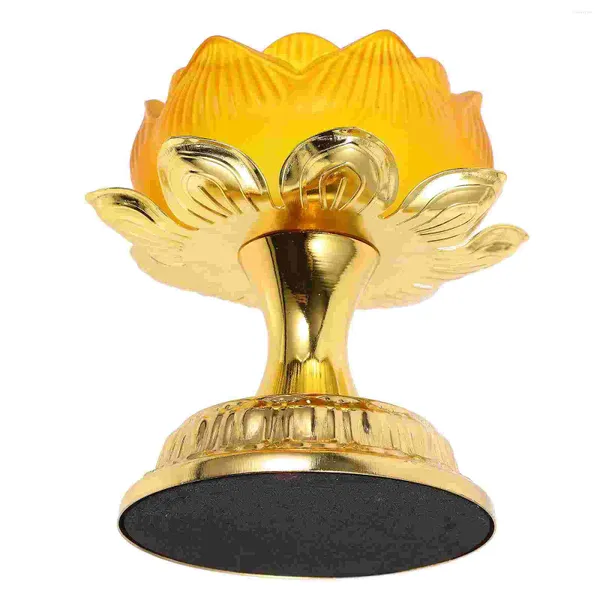 Bougeoirs Lotus Ghee Porte-lampe Alliage Chandelier Beurre Décor Base Support Religieux Décoratif Thé Lumière