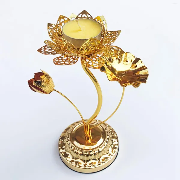 Candlers Lotus Prayer Cougies Ferme Candelabras Decorative Doalight Candlestick pour El Home Party Fire