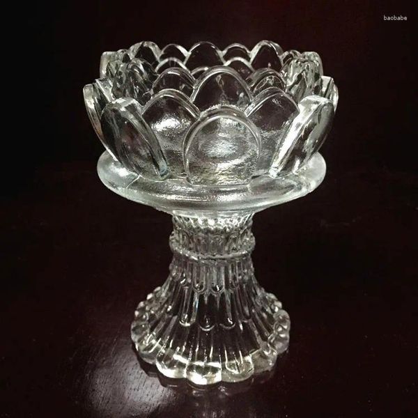 Bougeoirs Lotus Pure Natural Butter Glass Lampeder