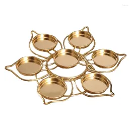 Bougeoirs Lotus en forme de chandelier Ghee lampe dîner Table décor photophore goutte