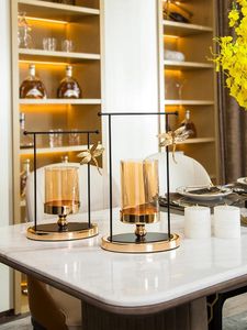 Bandlers porte-verre de luxe alliage moderne pour le vent, dîner romantique de mariage ornements Portavelas Home Decor DF50ZT