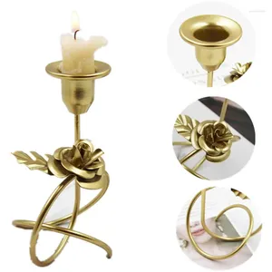 Bandlers Luxury Metal Candlestick Nordic Style Holder Wedding Party Golden Stand For Table Centorpiece Christmas Home Decor