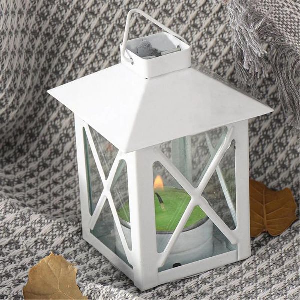 Bandlers Lantern support en métal noir moyen pour décoration de mariage à la maison