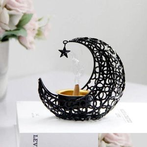 Bougeoirs Métal Aroma Diffuseur Four Home Craft Classique Lune Brûleur D'encens Doré / Noir Festival Décoration Pour Y Homefavor Dhutv