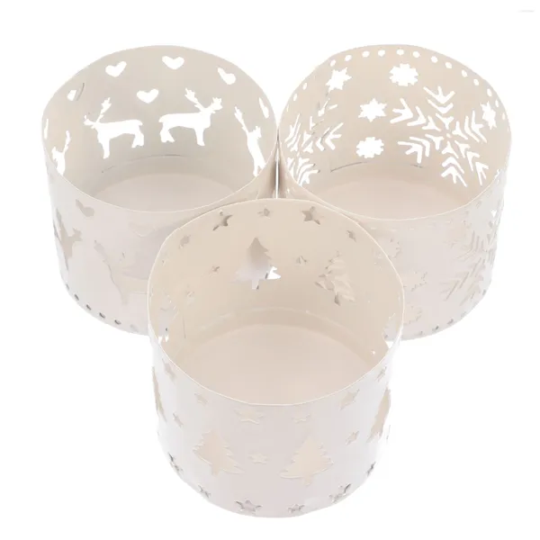 Bougeoirs en métal candélabre pièce maîtresse support en fer forgé de noël décor de mariage