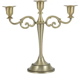 Candlers en métal chandelle 3 bras 10 "de haut support candélabre stand pour maison de restauration à la maison décor