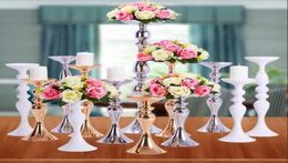 Candlers en métal chandelle de chandelier table de vase de table centrale d'événement rack rack road plomb de mariage décor8708708