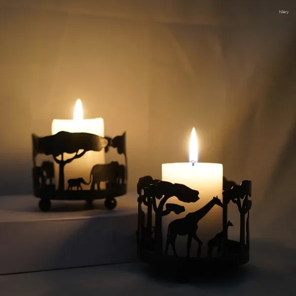 Bougeoirs chandelier en métal avec thème forestier support d'animal de conception Unique créer des atmosphères chaleureuses et accueillantes pour la maison