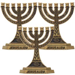 Bougeoirs en métal pour Festival, ornements de chandelier de Hanukkah, décoration de fête juive