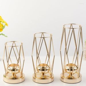 Bougeoirs support en métal intérieur extérieur pilier support pour Table géométrique décoratif chandelier candélabre barre de mariage Y5GB