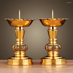 Kandelaars metalen houder uniek stand retro dienblad vintage European verticale ronde gouden outdoor boeddha velas huisdecor
