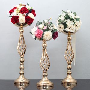 Kaarsenhouders metaal Iron Wedding Props Twist Candlestick Wholesale hoofdtafel vaasdecoraties Europese ornamenten