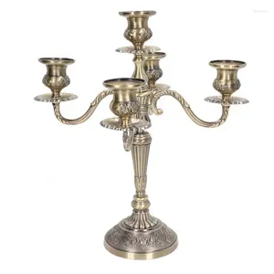 Candlers en métal stand zinc alliage délicat décoratif rétro décoratif candélabre pour table de cheminée.