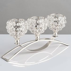 Kaarsenhouders metalen stick Crystal Coffee eettafel centerpieces staan ​​sticks bruiloft kersthuis decoratie 220929