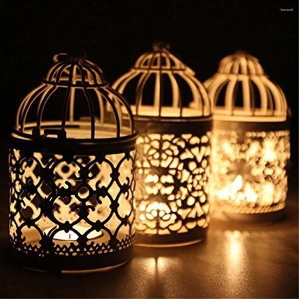 Bougendrs Metal Tealight Solder suspendu Lanterns Birdcage Mariage de mariage Dîner à chandelle Dîner de table Home Decor