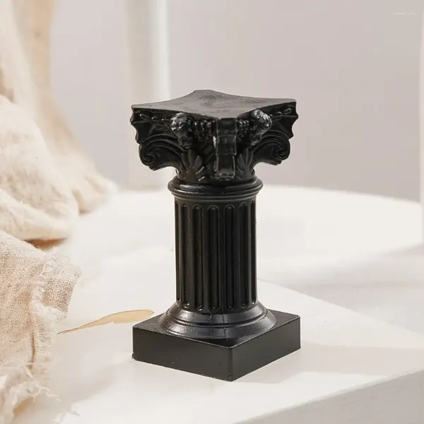 Bougeoirs Mini scène d'architecture classique créative décor à la maison ornements de bureau artisanat colonne romaine chandelier accessoires de photographie
