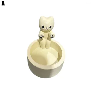 Bougeoirs support moderne résine dessin animé pour chambre cuisine salle de bain chaton chien chandelier décoration de bureau