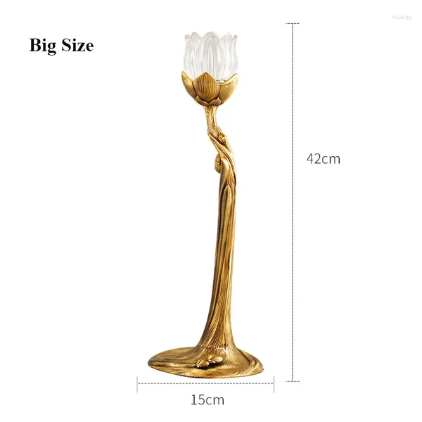 Bandlers MODERNE MODERNE TABLETop Copper Glass Stick Stick Flear Flear Forme Moyenne Taille Hours pour le mariage
