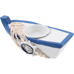 Bougeoirs porte-navire nautique décoration d'anniversaire pour fille miniature bateau méditerranéen bougies en résine