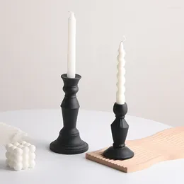 Candlers Nordic Black Frosted Holder Home Decor Restaurant Roantic Candlelight Dinner Aesthetic Room