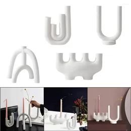 Candlers Nordic Creative Cerramic Candlestick White Tice Colgandissers Modern Living Room Stand Ornement Gift Ornement