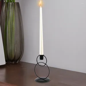 Candlers Nordic Double Ring Holder Metal Candlestick Candlestick Candlelabrum Stand Lightle