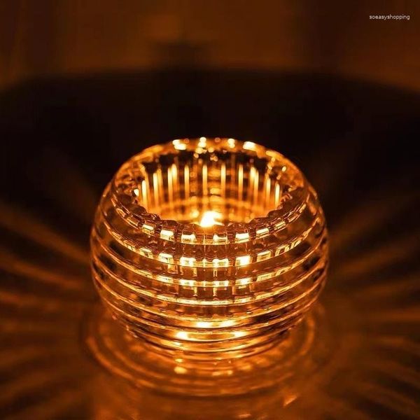 Bougeoirs lumière nordique luxe romantique boule de cristal chandelier décoration cadeau de fête d'anniversaire
