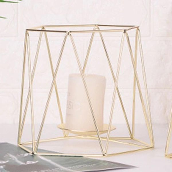 Bandlers Nordic Light Luxury Rose Gold Cup Golden Iron Holder Decoration Décoration Ornements Trumpet