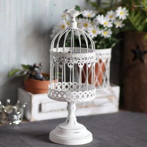 Partes de velas Nordic Vintage House Vase Wax Wax Burner Mesa de comedor Candelabros Decoración de la jaula de aves LQQ35XP