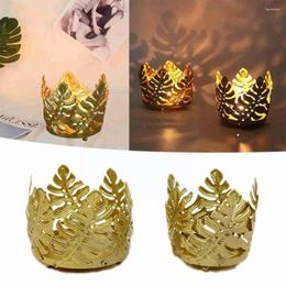 Candlers Nordic Warghing Fon Solder Salon Room Decoration décoration Feuilles de bureau Golden Romantic J9n6