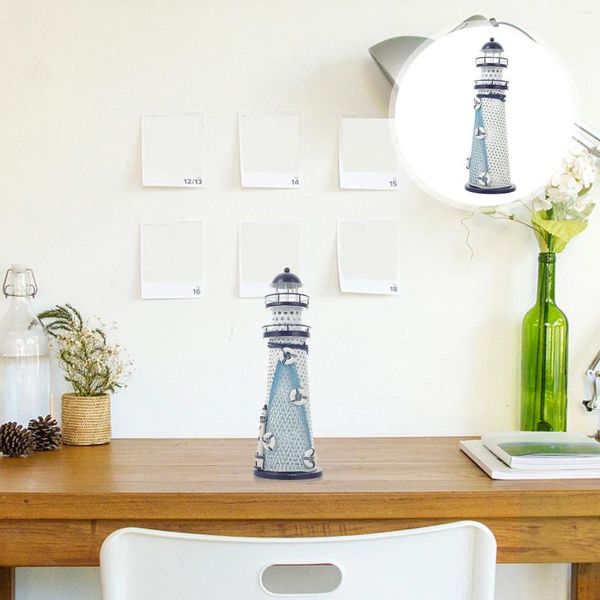 Bougeoirs océan phare chandelier lampe de bureau maison décorative chevet mer décorations pour table cadeau LED lumières salle à manger nuit