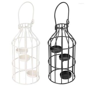 Bougeoirs lampe à huile support rétro cage à oiseaux forme chandelier décorations pour table de mariage décoration moule