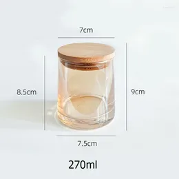 Paquete de candelabros de 6 frascos de vidrio con tapas para fabricar un kit de suministros de velas