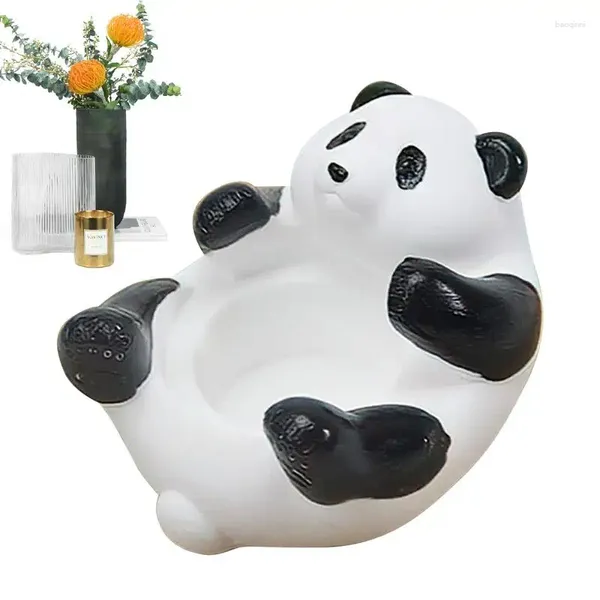 Candelabros Panda Holder Lindo 3D Tealight Candlestick con detalles intrincados Bandeja de joyería Soporte decorativo para el hogar