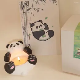 Bougeoirs Panda titulaire gypse dessin animé arôme multifonctionnel ambiance décoration pour bureau chambre