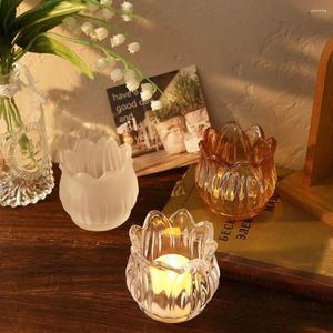 Candle Holdlers Party Table Top Toppiece Verve Glass Creative Wedding Solder Pilier Pillons de thé