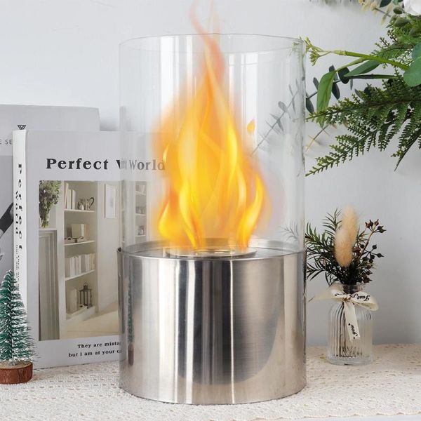 Soportes de velas Soporte portátil Chimenea Bio Etanol Clean Burning Tope Fire Fire Pit Towl Outdoor