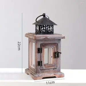 Kandelhouders Praktische milieuvriendelijke houten houten houder Vintage Lamp Stand Candlestick Premium voor huishouden