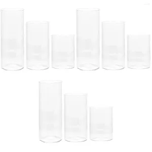 Candlers Couvercle de protection Cylindre Verre Nuances claires Protecteurs de vent