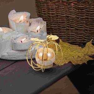 Kandelaars Pompoen Wenshouder Woondecoratie Herfstdecoraties voor glazen standaards Theelichtkandelaar Kleine Thanksgiving-ornamenten