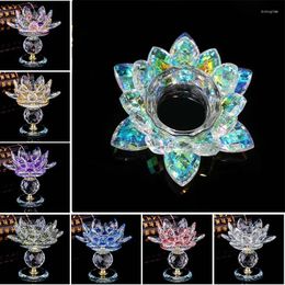 Bandlers Quartz Crystal Lotus Flower Crafts Paper Paper Fengshi Ornements Figurine Figurine Home Wedding Party Decor Gift