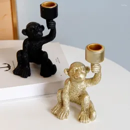 Kandelhouders "Monkey Holding Candle" staan voor bruiloft Verjaardagsfeestje middelpunt Tafeldecoratie Drop