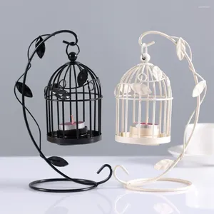 Bougeoirs support artisanat bougie support Anti-déformation Portable cage à oiseaux forme rétro montage décoratif