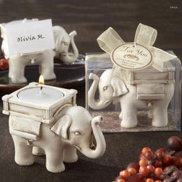 Kandelaars hars olifanten standbeeld voor woninginrichting creatieve dierenhouder desktop decoratie ambachten ornamenten beeldjes