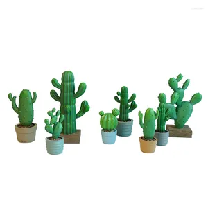 Kaarsenhouders hars gemaakt Noordse potplanten simulatie cactus bonsai milieuvriendelijk waterverf woonkamer decoratieve bloem