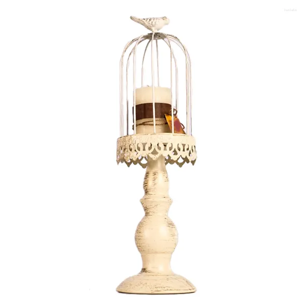 Candlers Retro Bird Cage Holder Metal Iron Iron Art Candlestick Luxury Romantic Wedding Party Home Tables Centres de Décoration Artisanat