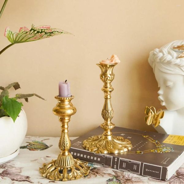 Bandlers Retro Bronze Wedding Party Vintage Metal Furniture Home Decoration Villa Luxury Candlestick