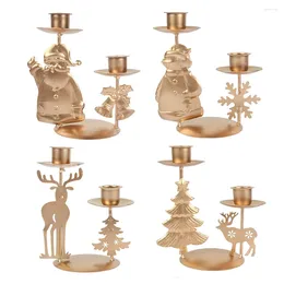 Candillas Titulares Retro Ornamentos navideños Artículos de decoración de soporte creativo Decoración de hierro para el hogar