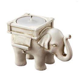 Kandelaars retro European metaal Lucky Elephant Tea Light Holder Candlestick Favor Wedding Home Decoration Party Living Room Decor